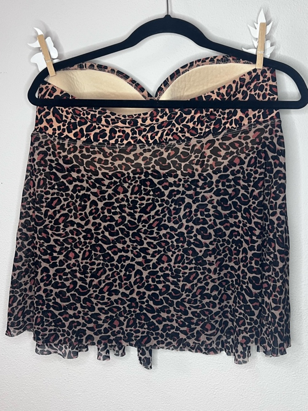 Kona Sol Leopard Print Strapless Chemise in Brown and Black - Picture 2 of 4